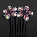 Hair accessories diamond and flower comb