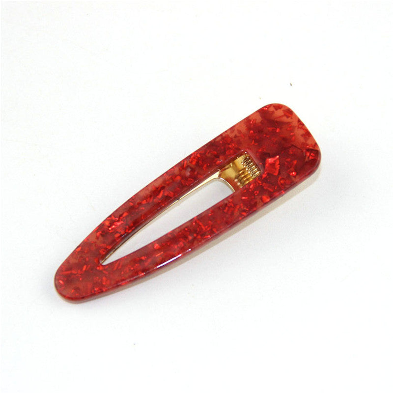 Japanese Retro Hollow Geometric Acrylic Bangs Clip