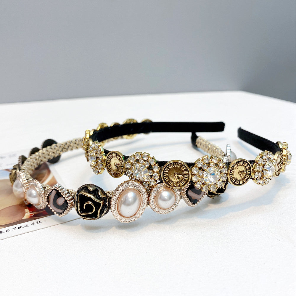 Fairy Head Buckle With Diamond And Pearl Headband