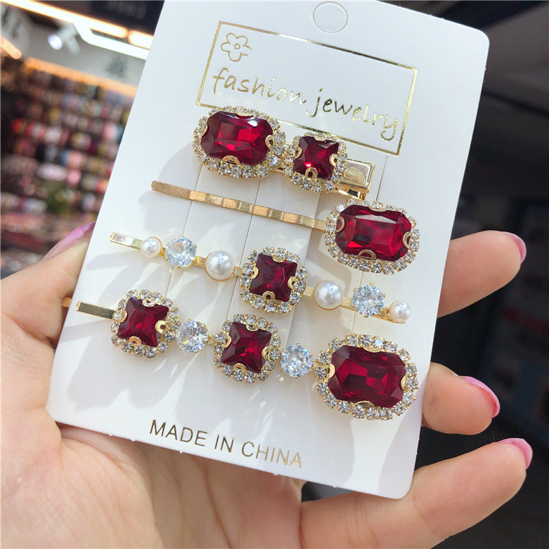 Korean retro green hairpin
