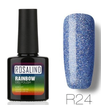 Rosalind Nail free, long-lasting, non-toxic, nail polish, ROSALIND phototherapy glue, star studded rainbow system.