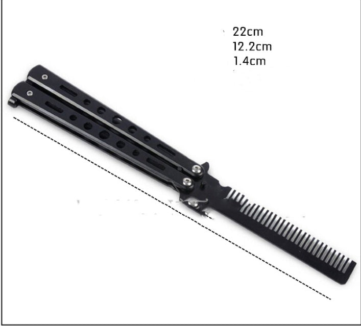 Metal folding stainless steel hair oil hair comb