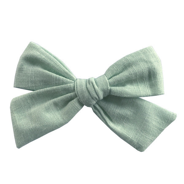 Cotton and linen bow hairpin