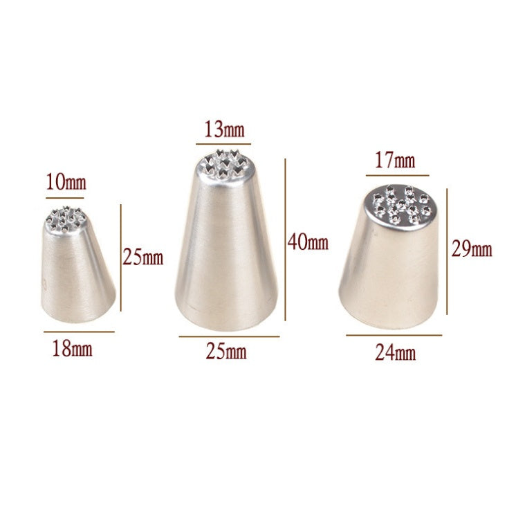 Stainless steel cream flower mouth
