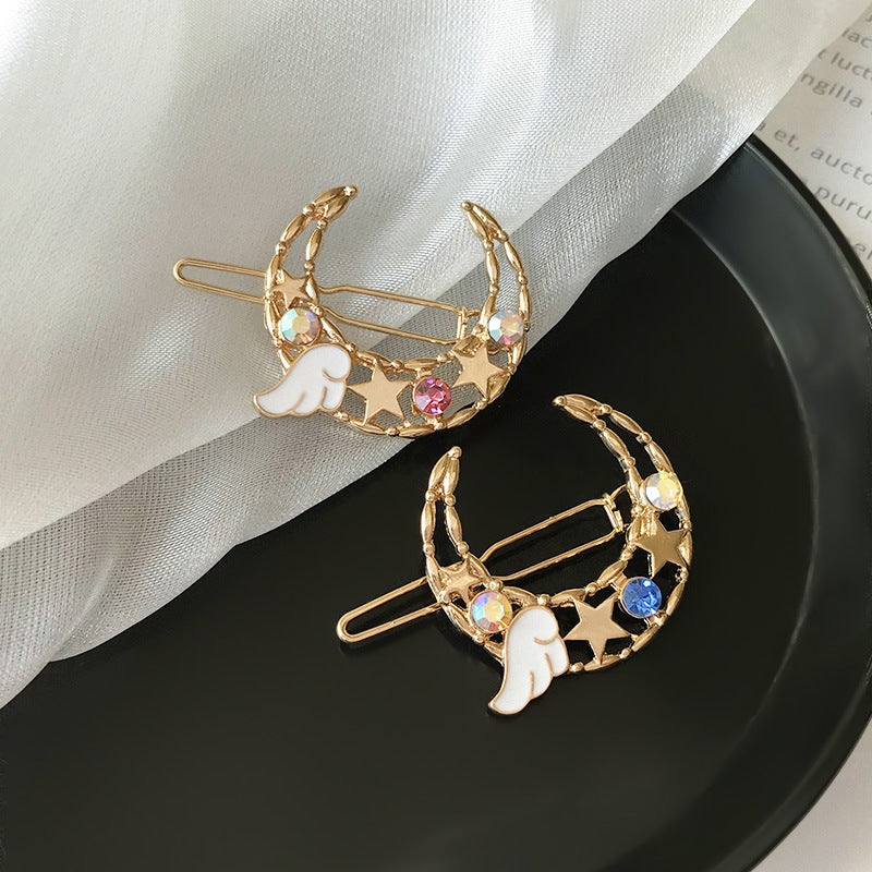 Japanese And Korean Simple Moon Wing Shape Hairpin