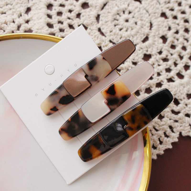 Korean chic style acetic acid leopard hairpin