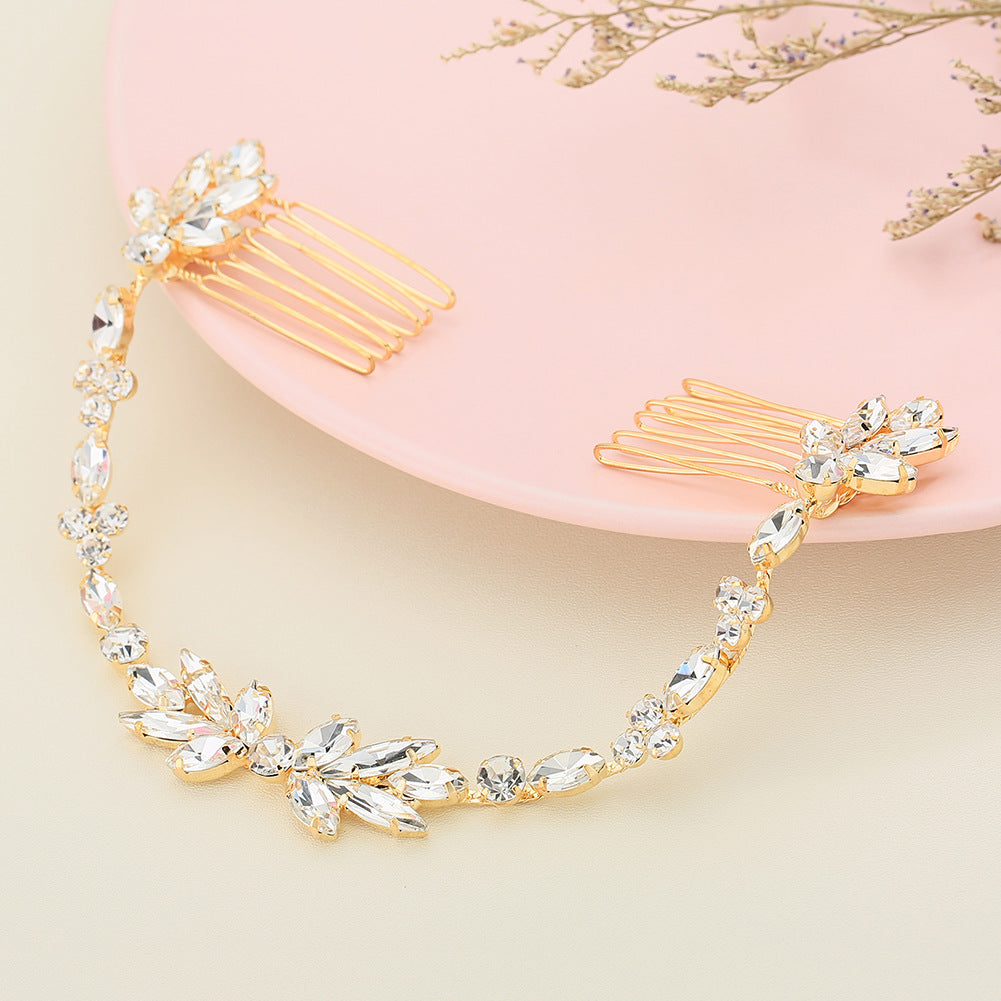 Crystal soft chain hair comb