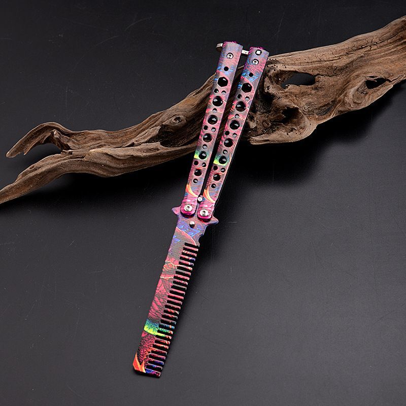 Folding Butterfly Comb Knife Stainless Steel Practice