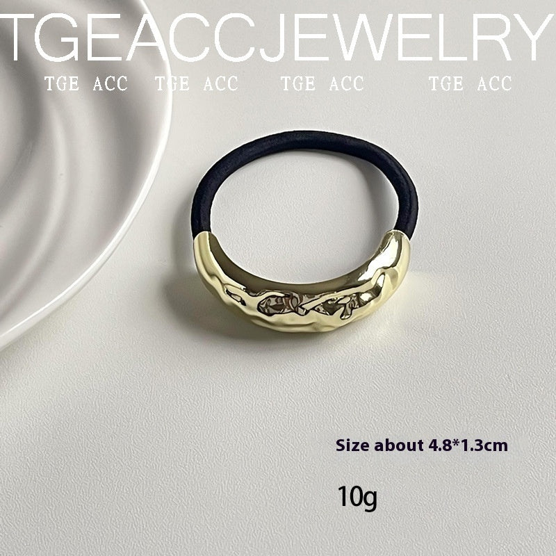 European And American Cold Style Geometric Metal Concave-convex Stretch Retro Head Rope