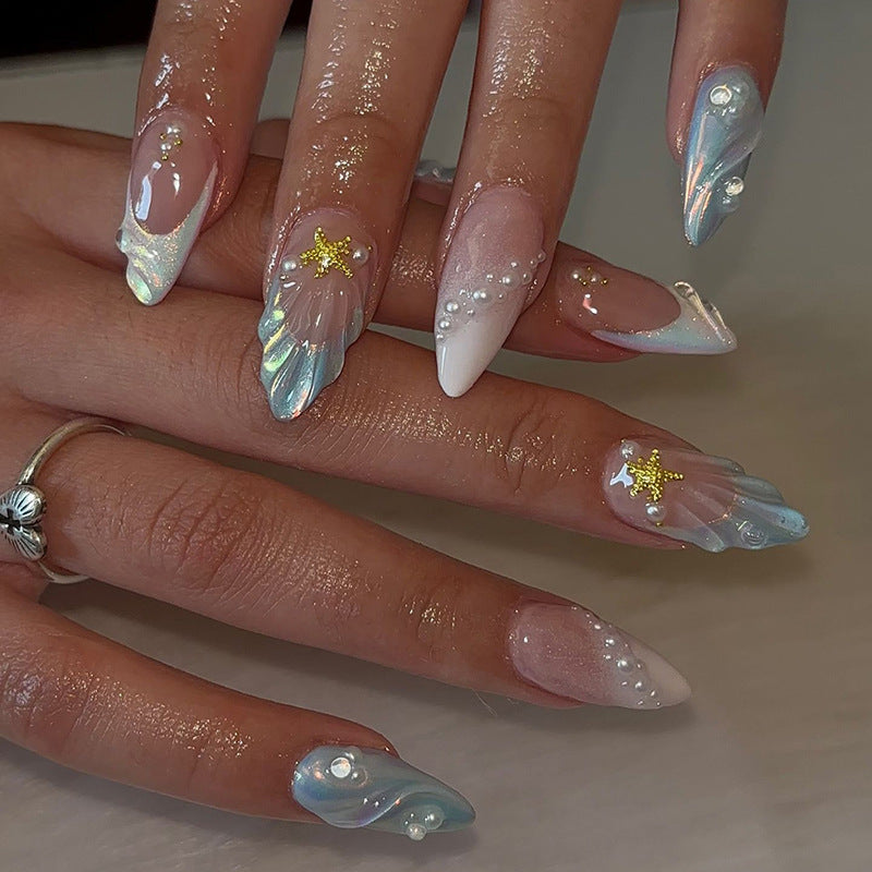 Ocean Nail Patch Shell Wearing Armor Star