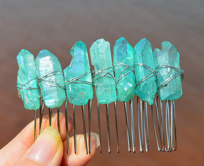 Natural Plated Two Colour 20 Tooth Hair Comb Diy