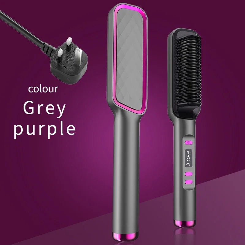 Electric Hot Comb Multifunctional Straight Hair Straightener Comb Negative Ion Anti-Scalding Styling Tool Straightening Brush, Default European Regulations When Placing An Order