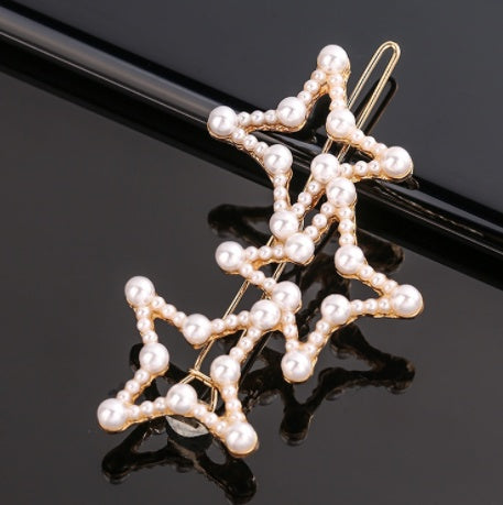 Women's Geometric Frog Buckle Clip Crown Bangs