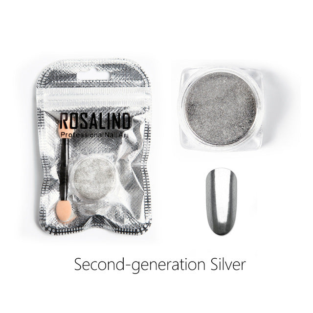 Rosalind Gold and silver electroplated metal nail powder