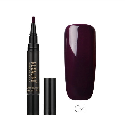 Rosalind 5ml Solid Color Nail Art Pen Nail Glue for Nail Art