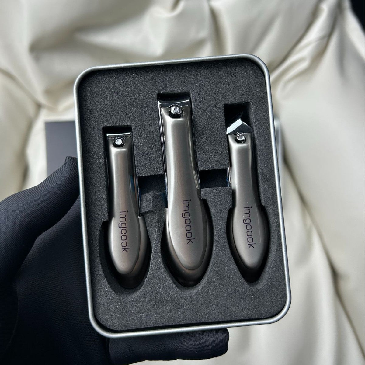 Imgcook High Quality Anti-splash Nail Scissors Three-piece Daily Nail Clippers