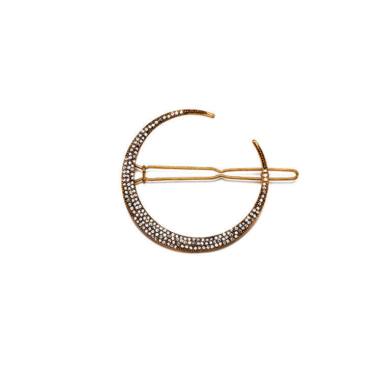 Retro Geometric Diamond Moon Snowflake Star Hairpin Set Word Clip