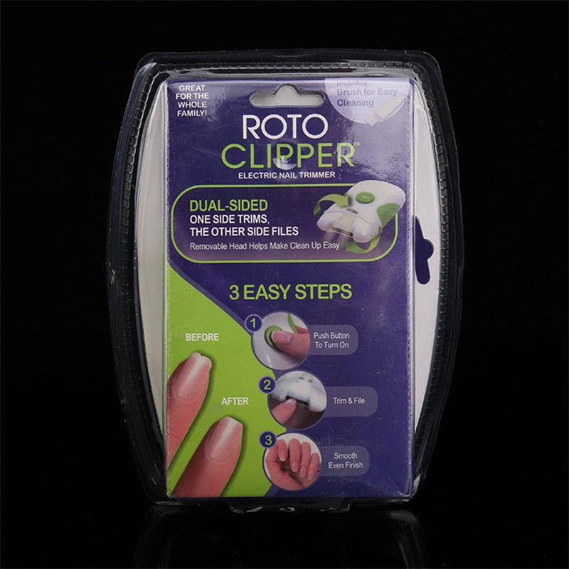 Roto Electric Nail Trimmer and Nail File, Electronic Manicure Pedicure Tool, File and Trim Hand and Toe Nails Effortless