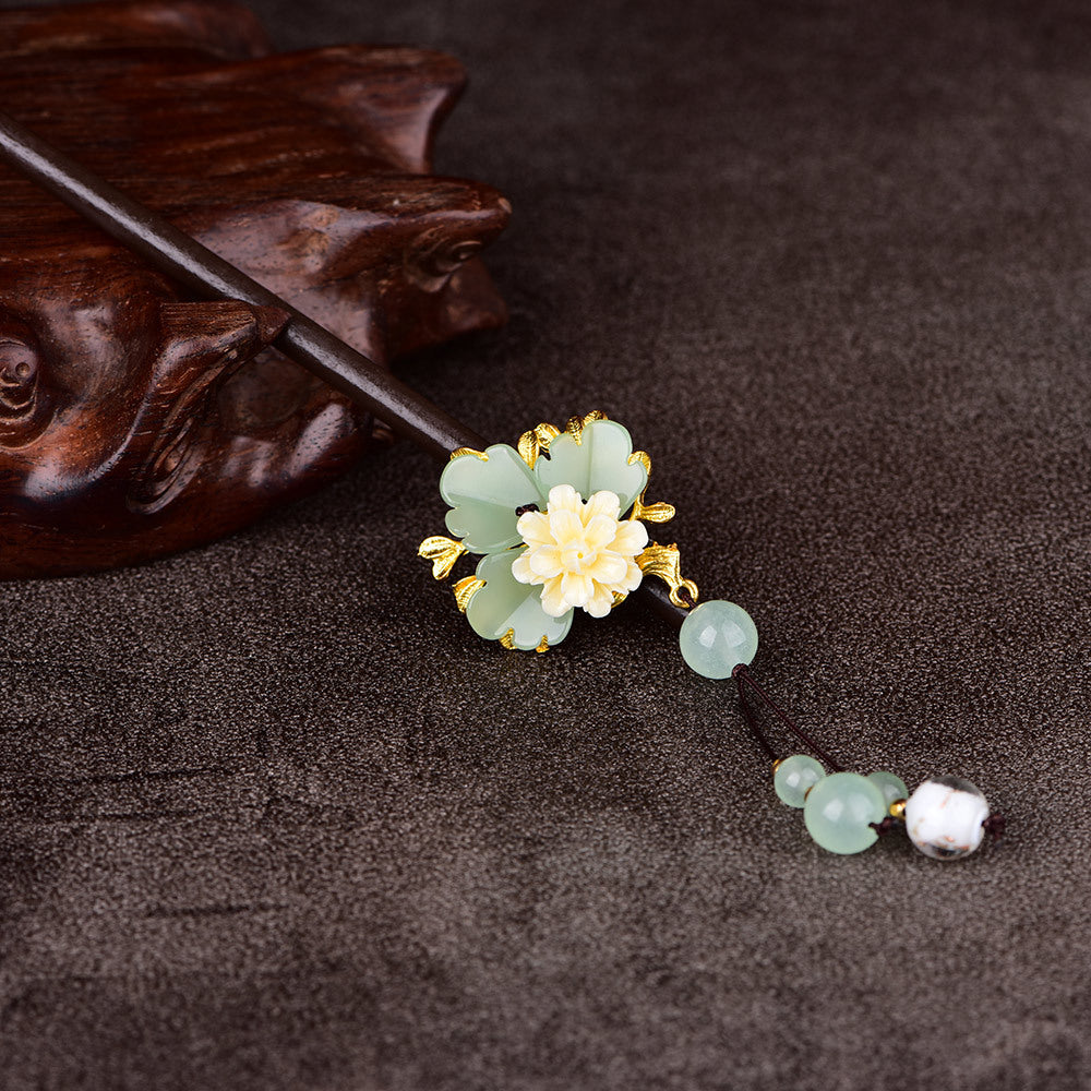 Qipao performance glass jewelry ancient style hairpin