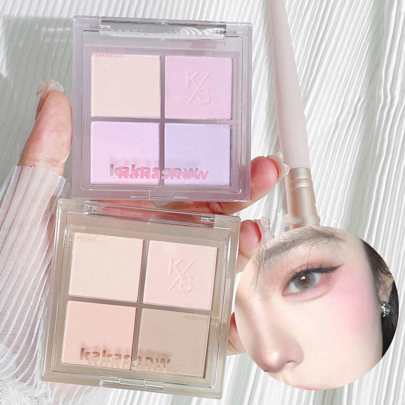 Kakashow Four Color Blush Palette Natural Nude Makeup Highlighting And Contouring