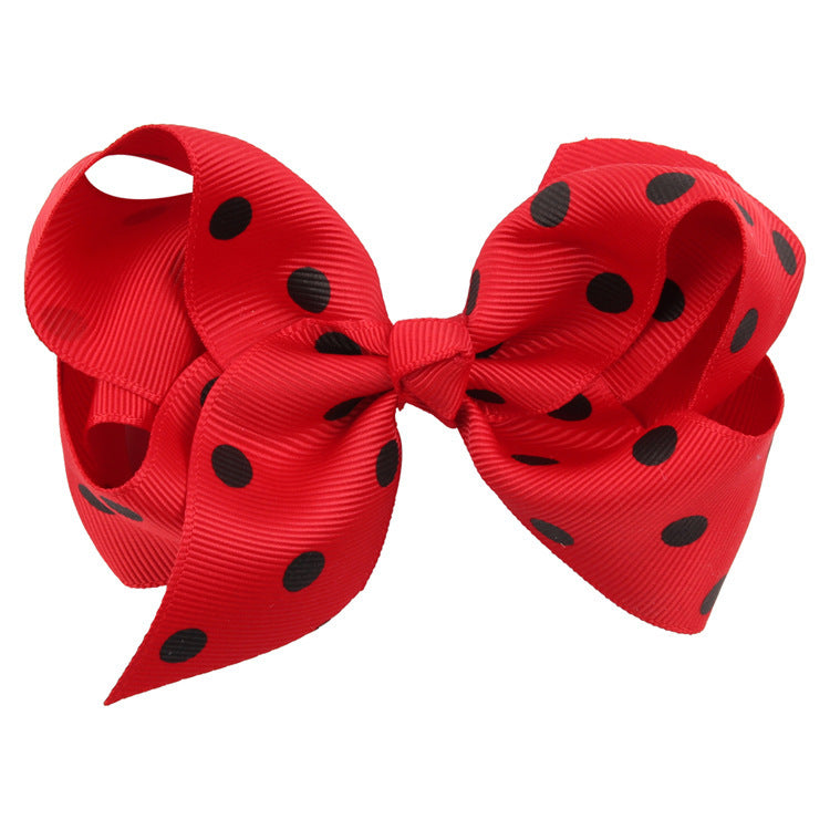 11X6.5CM Polka Dot Bow Hairpin Headwear