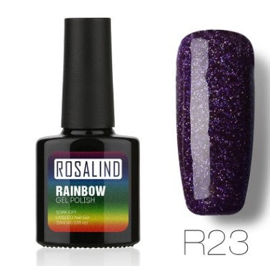 Rosalind Nail free, long-lasting, non-toxic, nail polish, ROSALIND phototherapy glue, star studded rainbow system.