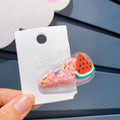 Personality transparent girl fruit hairpin