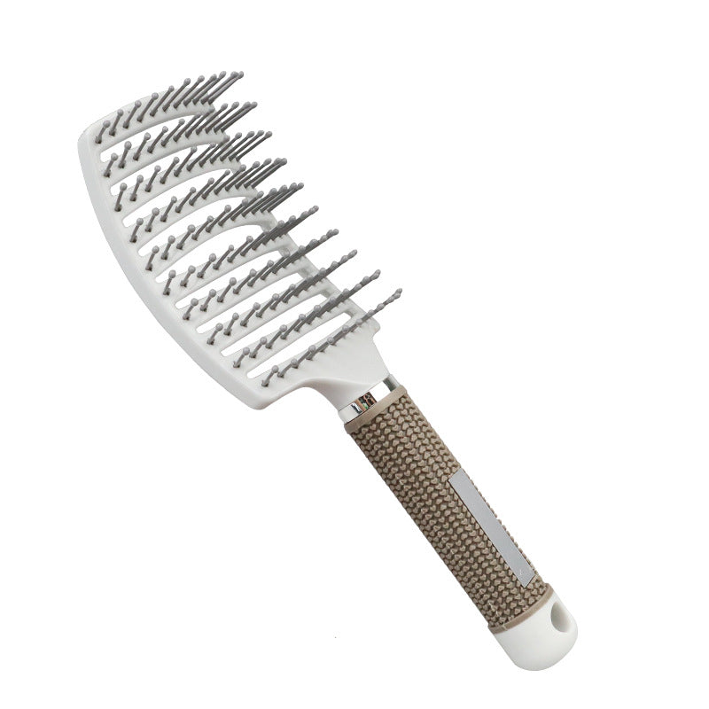 Men's Oil Head Bristle Massage Big Curved Comb