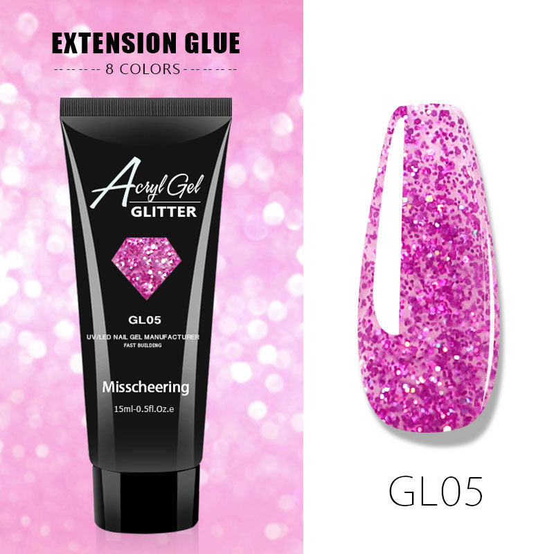 Acryl Gel Glitter Nail Extension Gel Painless and Rapid Nail Extension