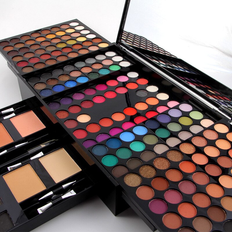 Miss Rose 180 Colors Eyes Shadow Blush Set Personalized Piano-shaped Makeup Palette Box