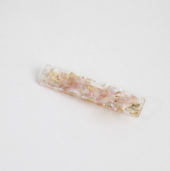 Japanese ins wind hairpin hair accessories magic color shell water droplets rectangular bangs word side clip hairpin hair accessories Korean version