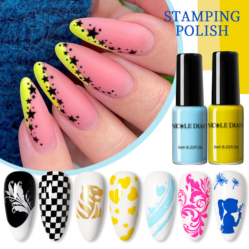 Nicole Dairy Simple Home Painted Quick-drying Nail Beauty Print Oil