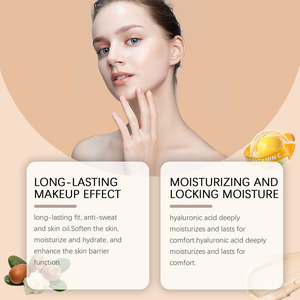 Moisturizing Concealing Foundation Long Lasting Smear-proof Makeup