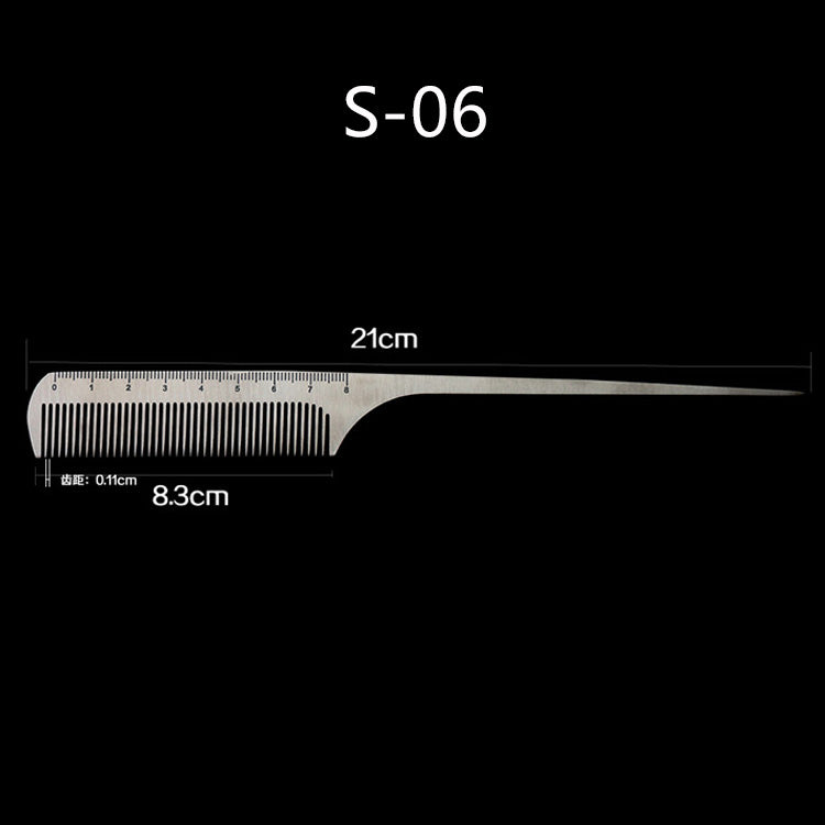 Hairdresser Stainless Steel Dense Tooth Comb