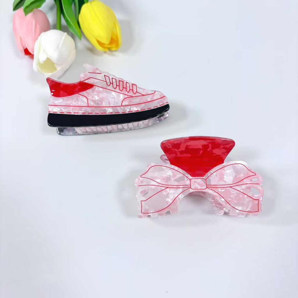 Fresh And Cute Glitter Bow Tie Grip