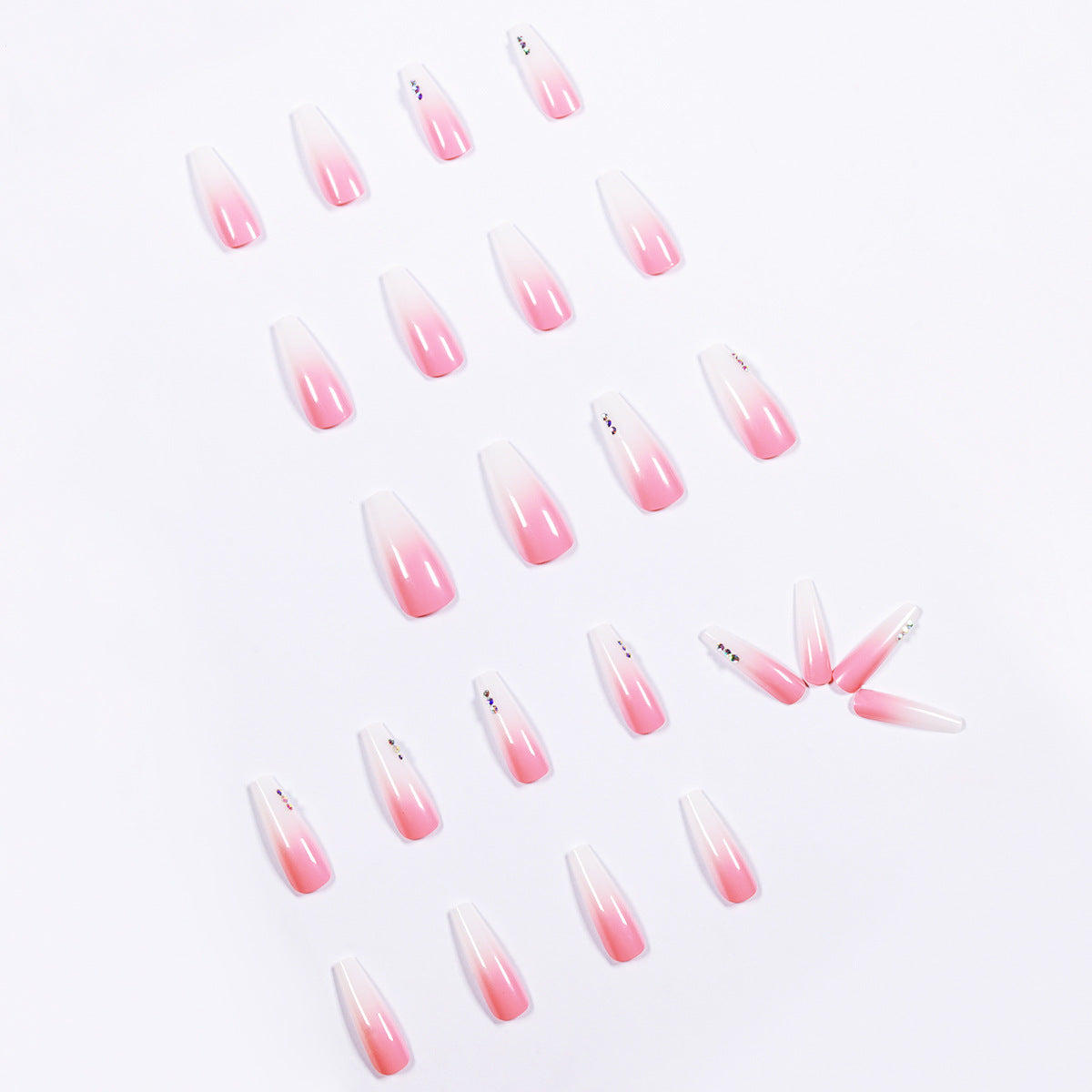 Gradient Rhinestone Wear Nail Sticker