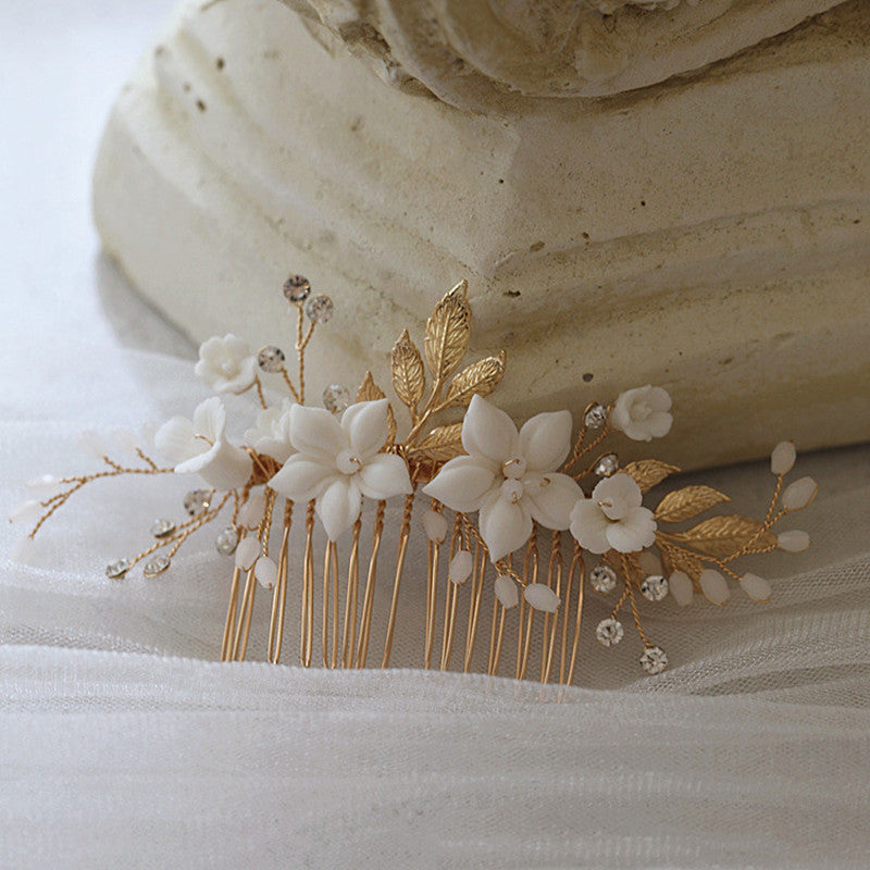 Bridal Headwear Beautiful Rhinestone Beaded Accessories Hair Comb