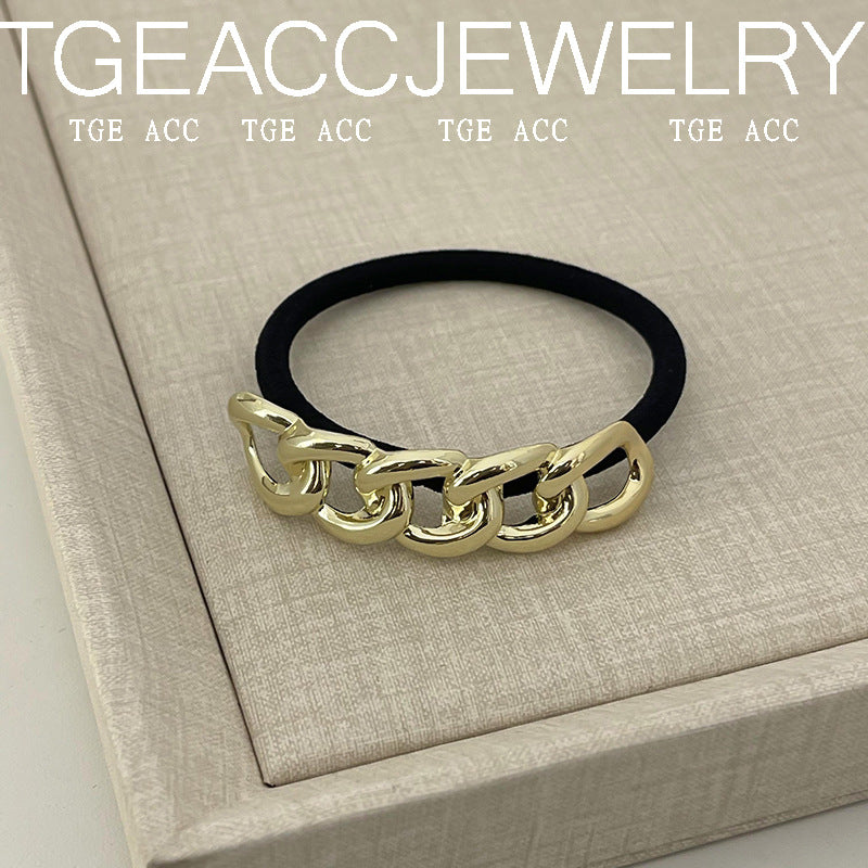 European And American Cold Style Geometric Metal Concave-convex Stretch Retro Head Rope