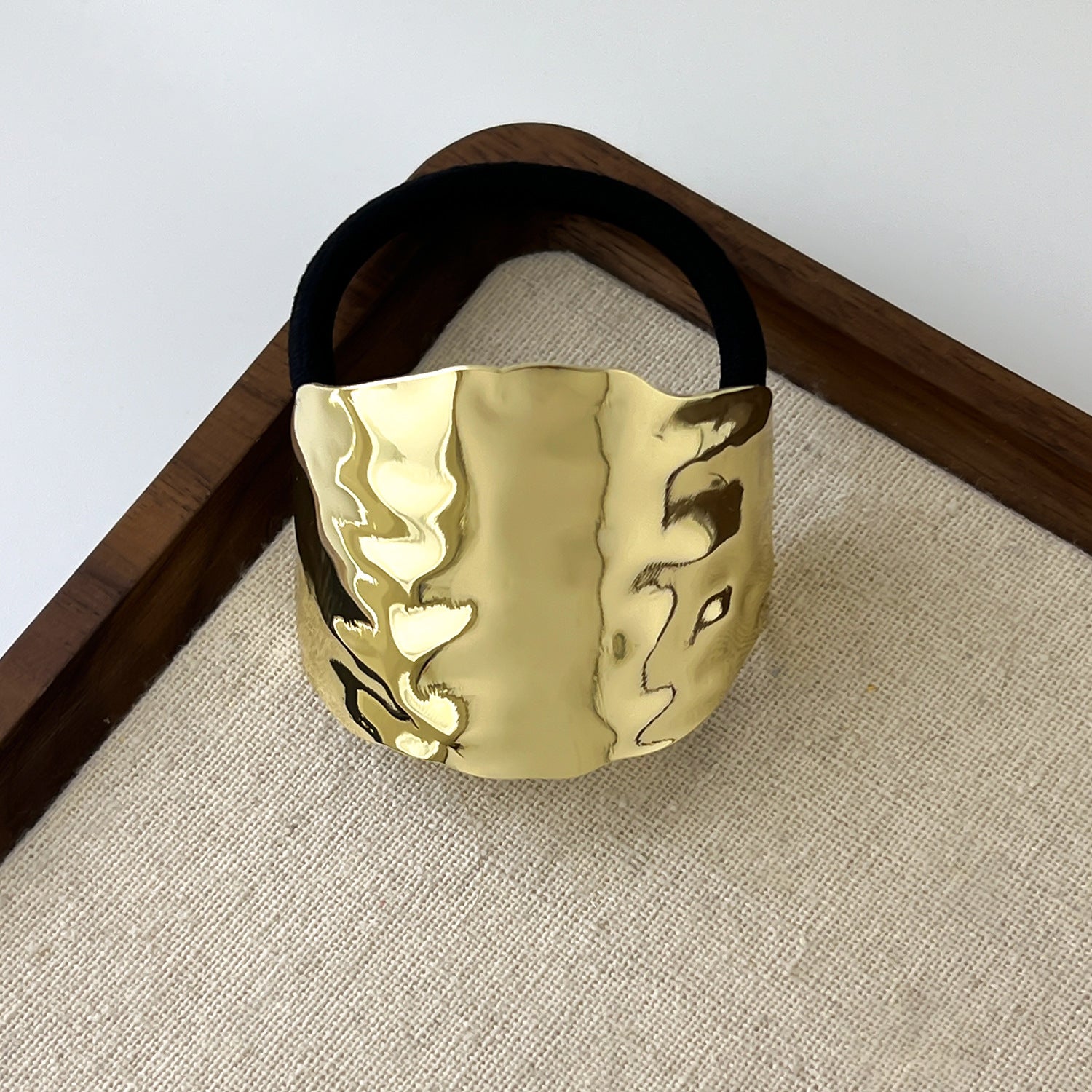 European And American Cold Style Geometric Metal Concave-convex Stretch Retro Head Rope