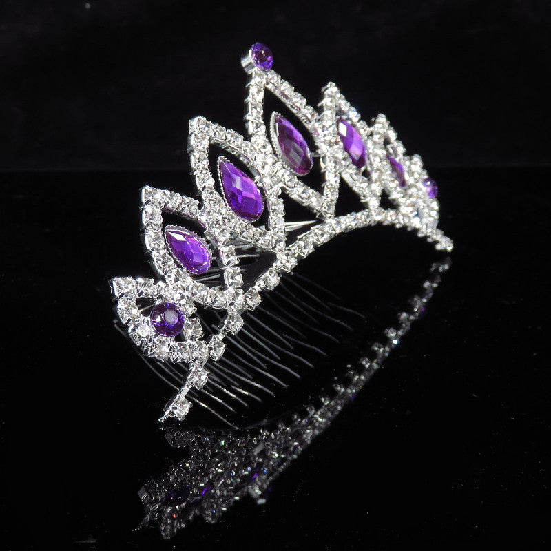 New Bridal Fashion Hair Comb Alloy Diamond Inlaid Jewel Headdress