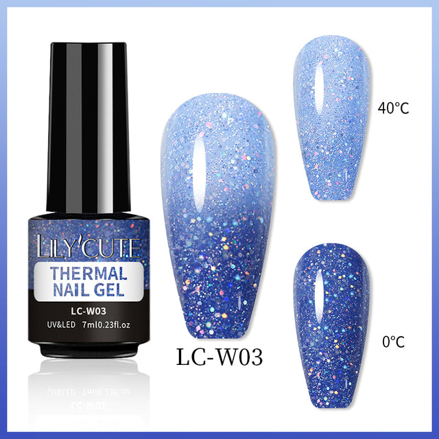 Lilycute Color Changing Thermal Gel Nail Polish Winter Purpl