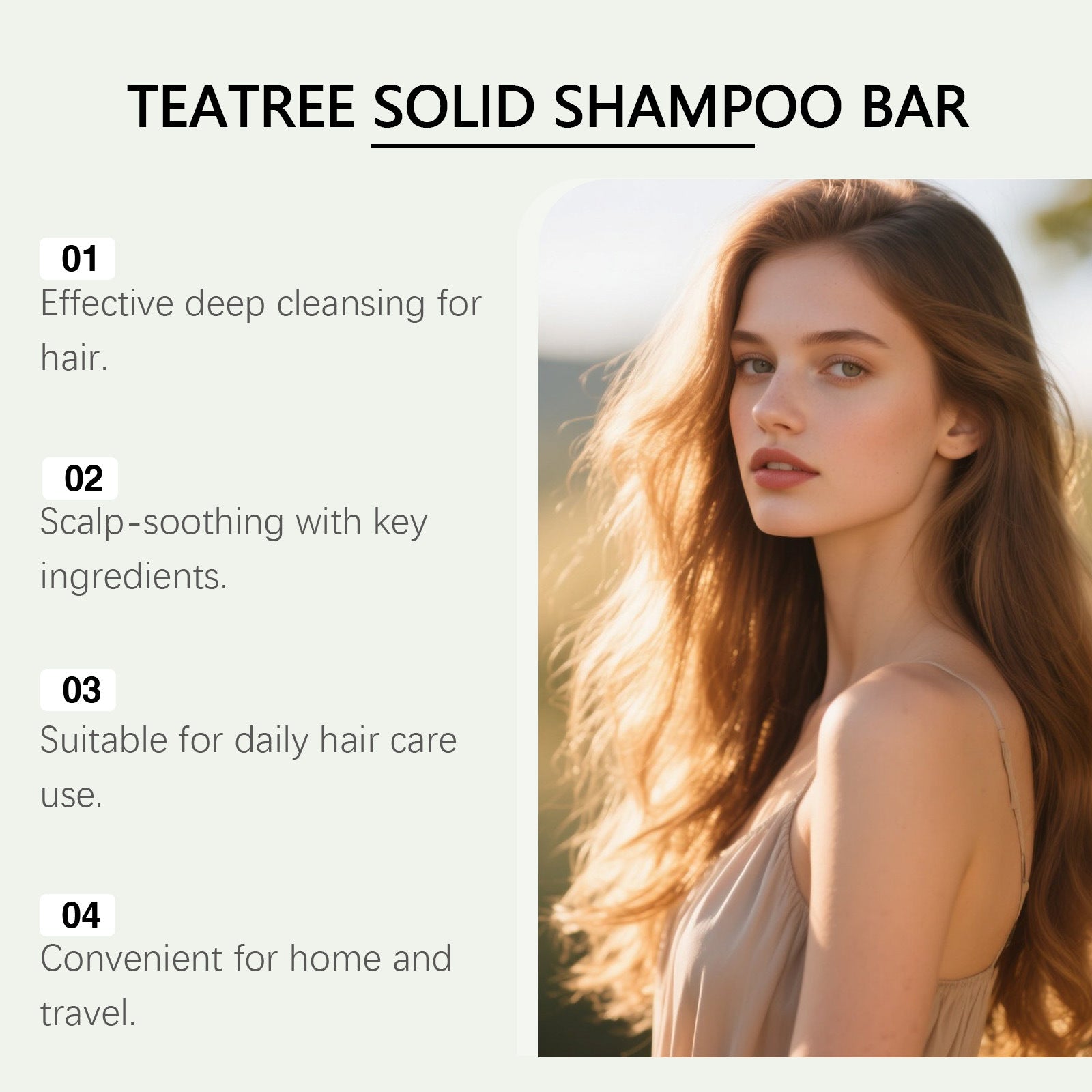 GleamXi Tea Tree Solid Shampoo Bar