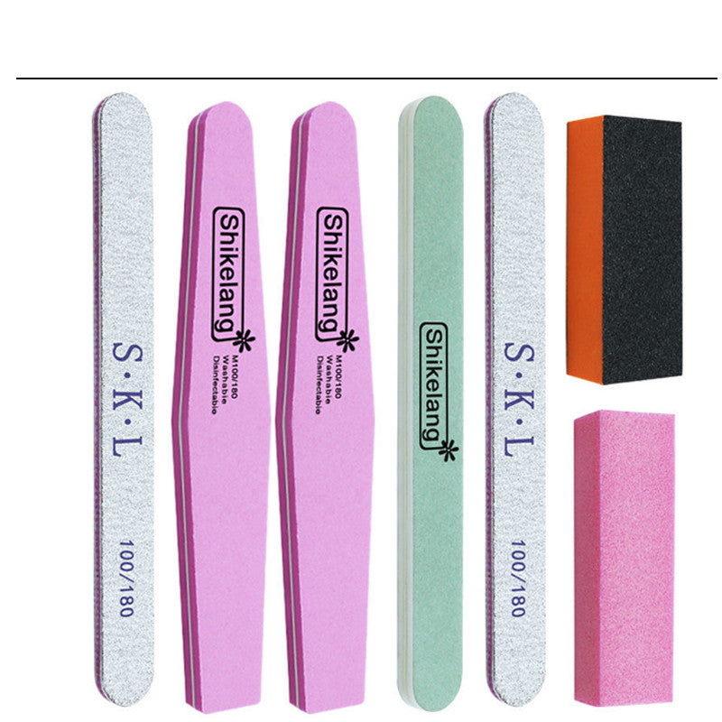 SZLIAN Nail Art Tool Set Decoration Nail File Polishing Strip Polishing Nail Sand Strip Exfoliating Scissors