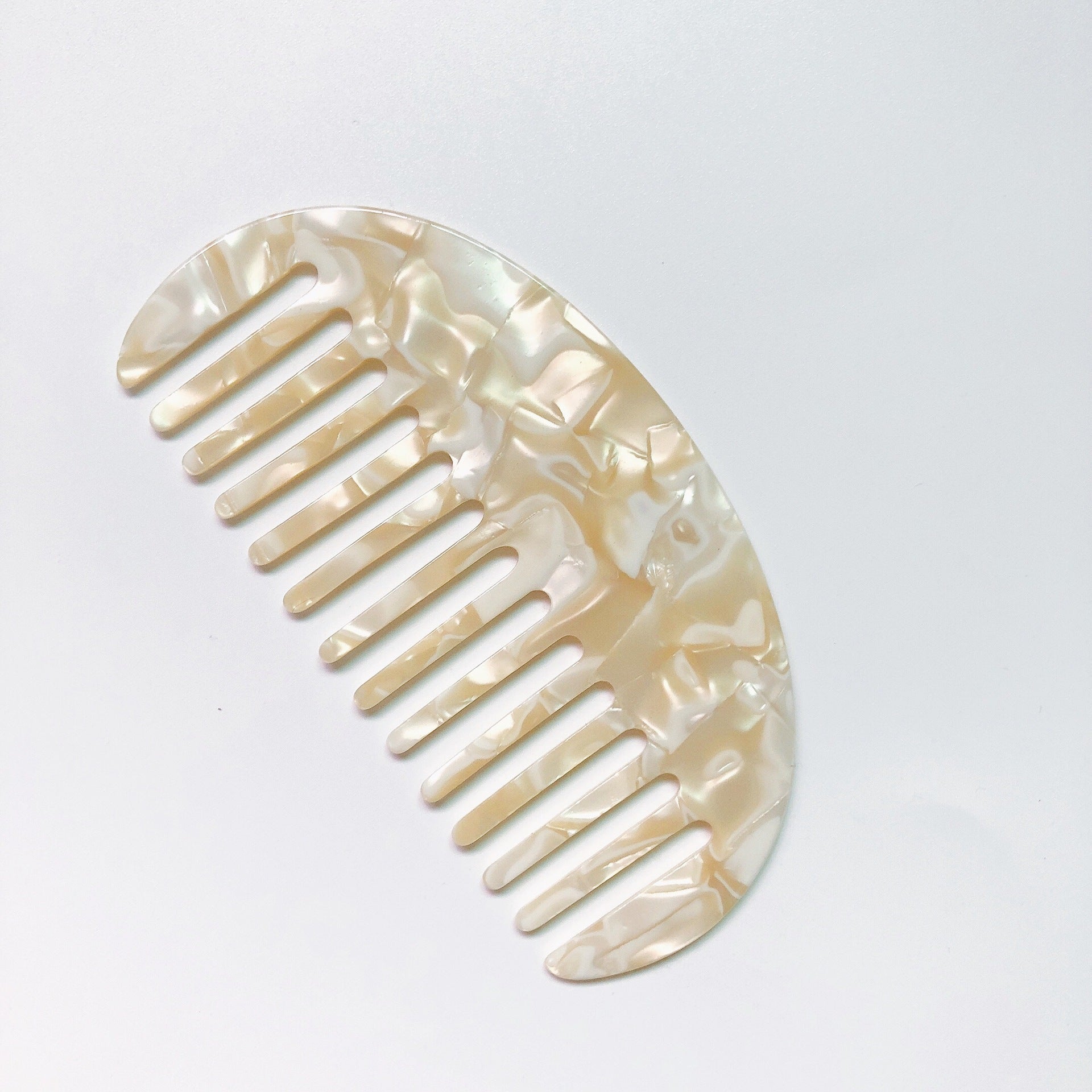 Women's Acetate Plate Semicircle Geometric Comb