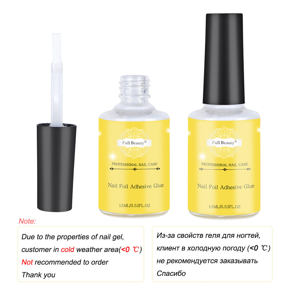 Full Beauty Nail Transfer Glue, Simple And No Need To Light, Starry Sky Sticker Transfer Nail Glue