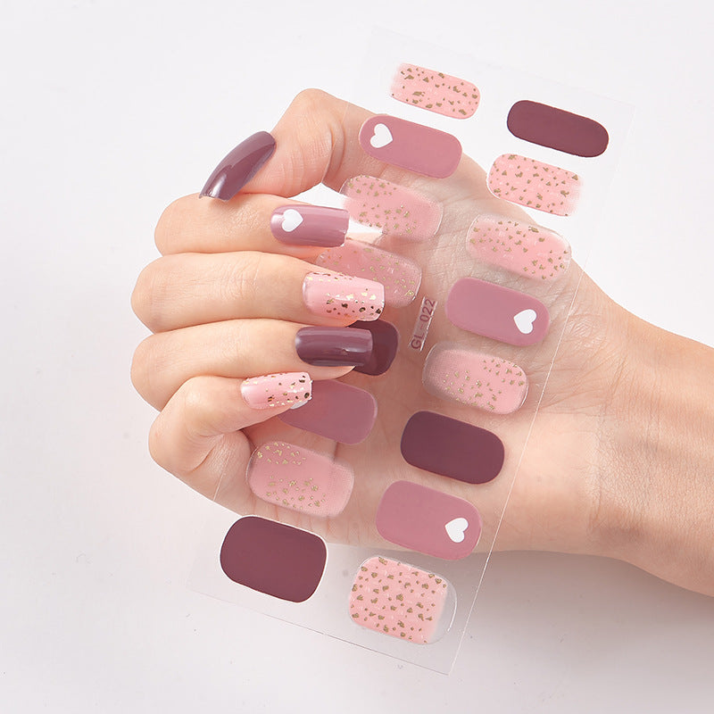 Younail Bronzing Cat's Eye Letters Color Nail Polish Film Nail Stickers Full Stickers