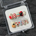 Handmade Adorable Cartoon-style Short Round Nail Stickers For Girlsremovable And Easy To Wear