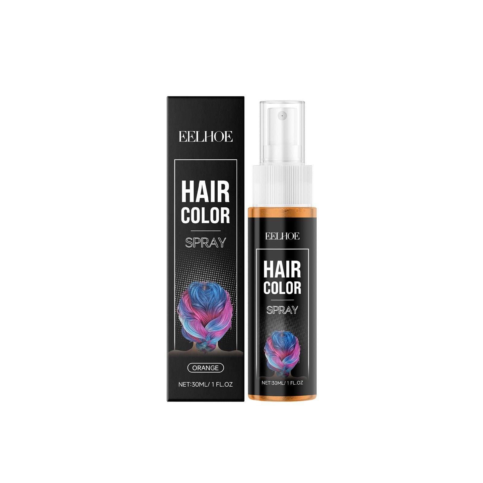 Eelhoe Temporary Orange Hair Spray For Gentle Even Color Correction And A Shiny Uniform Finish