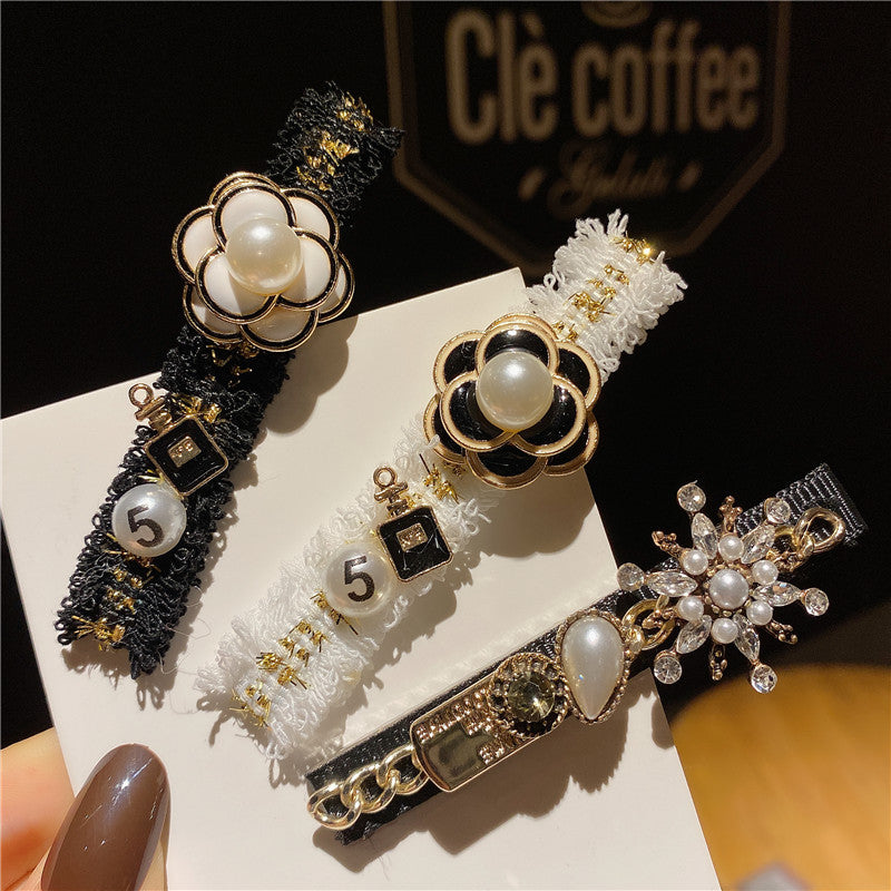 Classic Style Camellia Barrettes Female Sweet Fairy Fringe Clip Head Accessories