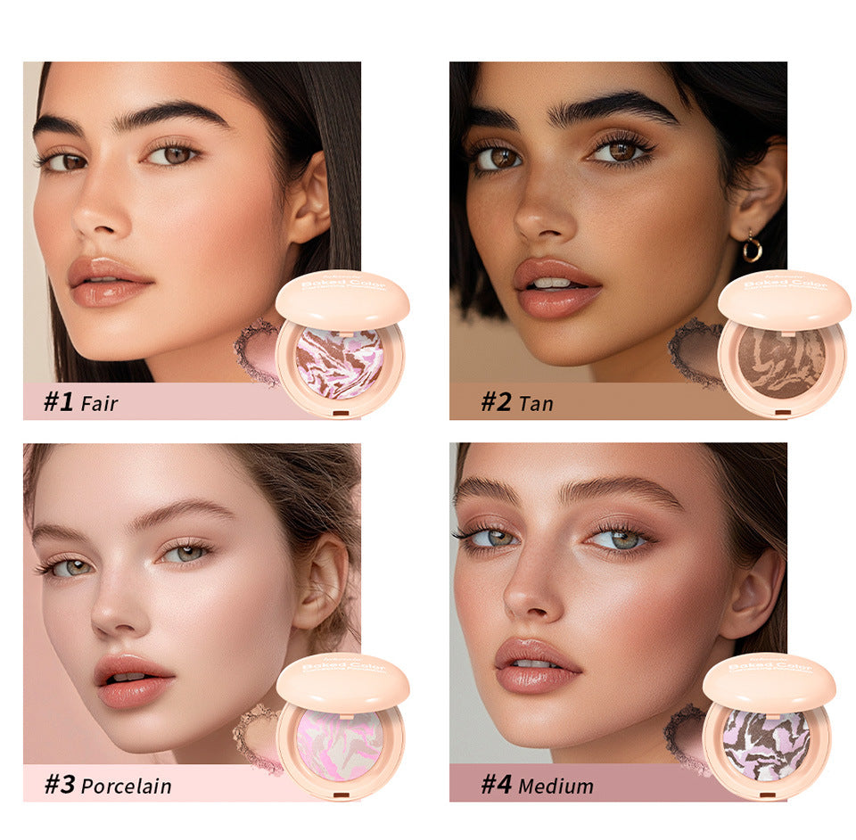 Lakerain Natural Nose Shadow Blush Highlight Bronzing Powder